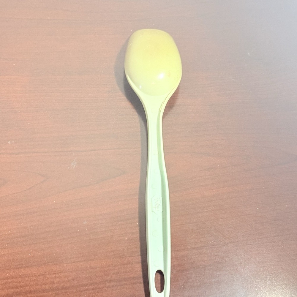 Vintage NYLON PLASTIC‎ FOLEY Retro Beige Spoon Solid SERVING MIXING Utensil - Picture 3 of 6